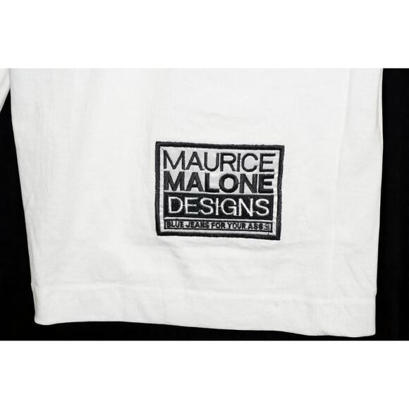 Maurice Malone Designs Colorblock Hoodie Shorts Set Men’s L White Gray Black MMI - Picture 14 of 14